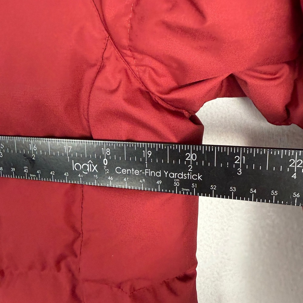 L.L. Bean DownTek Down Puffer Jacket Womens L Red Zipper Pockets Gorpcore - Picture 10 of 12